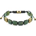 Bracelets de perles verts en acier chirurgical à perles à motif tigres pour homme 
