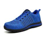 Chaussures de travail  bleues avec embout acier pour pieds larges Pointure 43 look fashion pour homme 