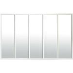 Emde - Miroir jardin 5 bandes métal blanc 140 x 90 cm