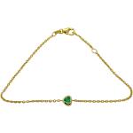 Bracelets breloques pour la Saint-Valentin verts en or 14 carats 