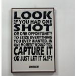 Eminem, Impression D'art Paroles De Chanson, Look If You Had One Shot, Citations Eminem, Art Mural Toile Poster Moderne