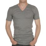 T-shirts col V Eminence gris foncé en coton à manches courtes à col en V Taille XXL classiques pour homme en promo 