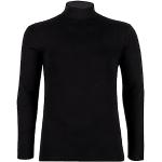 T-shirts col roulé Eminence noirs en coton à manches longues à col roulé Taille XL plus size look fashion pour homme 