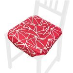 Galettes de chaise rouges en polyester lavable en machine 40x40 cm modernes 