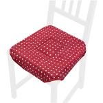 Galettes de chaise rouge bordeaux en polyester 40x40 cm 