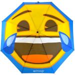 Emoji Cry Laughing Face Parapluie Pliant Compact avec Ouverture et Fermeture automatiques Mixte, Bleu