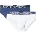 Slips de créateur Armani Emporio Armani blancs en lot de 2 Taille S look fashion pour homme en promo 