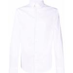 Chemises de créateur Armani Emporio Armani blanches en coton mélangé à manches longues à manches longues classiques pour homme 