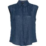 Chemises de créateur Armani Emporio Armani bleues en viscose sans manches sans manches Taille XL classiques pour femme 