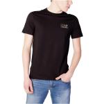 T-shirts col rond de printemps de créateur Armani Emporio Armani noirs à manches courtes à col rond Taille XXL classiques pour homme 