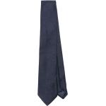 Cravates de créateur Armani Emporio Armani bleu marine tressées à paillettes à motif papillons Tailles uniques pour homme 
