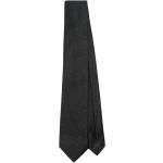 Cravates en soie de créateur Armani Emporio Armani noires tressées à paillettes à motif papillons Tailles uniques pour homme 