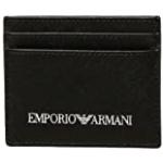 Porte-cartes bancaires de créateur Armani Emporio Armani noirs look fashion pour homme 