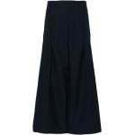 Pantalons taille haute de créateur Armani Emporio Armani bleus en coton mélangé Taille XL W42 pour femme 