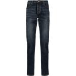 Jeans slim de créateur Armani Emporio Armani bleu indigo délavés stretch W32 L36 pour homme en promo 