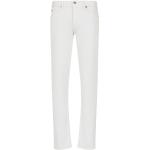 Jeans slim de créateur Armani Emporio Armani blancs délavés stretch 