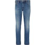 Jeans taille basse de créateur Armani Emporio Armani bleus en coton stretch 