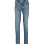 Jeans slim de créateur Armani Emporio Armani bleus en denim stretch look vintage 