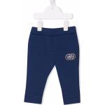 Emporio Armani Kids pantalon de jogging à logo brodé - Bleu