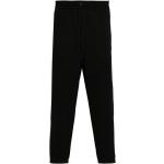 Pantalons taille haute de créateur Armani Emporio Armani noirs en éponge 