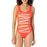 Maillots de bain une pièce de créateur Armani Emporio Armani orange à logo en lycra Taille M look fashion pour femme 