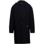 Manteaux en laine de créateur Armani Emporio Armani bleu nuit en laine à capuche à manches longues Taille L pour homme 