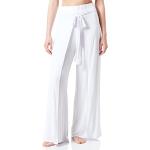 Pantalons de créateur Armani Emporio Armani blancs en viscose à imprimés Taille M look fashion pour femme 