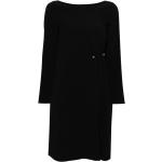 Robes de soirée longues de créateur Armani Emporio Armani noires en viscose mi-longues à manches longues à col rond Taille XL pour femme 