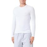 Chemises unies de créateur Armani Emporio Armani blanches en modal à manches longues Taille M look fashion pour homme 