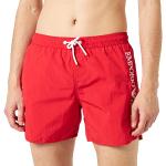 Shorts de bain de créateur Armani Emporio Armani rouge rubis avec broderie Taille XXL look fashion pour homme 