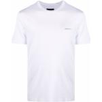 T-shirts à imprimés de créateur Armani Emporio Armani blancs en lyocell éco-responsable à manches courtes pour homme 