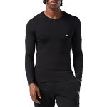 T-shirts de créateur Armani Emporio Armani noirs à manches longues stretch à manches longues Taille XXL look fashion pour homme 