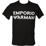 Emporio Armani T- Shirt Homme avec Logo et col Rond, Noir