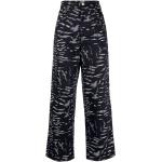 Pantalons large de créateur Armani Emporio Armani bleu nuit en denim Taille L look fashion pour femme 