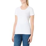 T-shirts de créateur Armani Emporio Armani blancs en microfibre à clous à manches courtes à manches courtes à col rond Taille XL look fashion pour femme en promo 