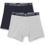 Boxers de créateur Armani Emporio Armani gris en coton lavable en machine en lot de 2 Taille M look fashion pour homme en promo 