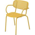 Chaises design jaunes avec accoudoirs 