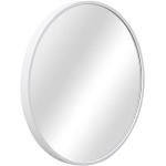 Miroirs muraux blancs en aluminium diamètre 40 cm modernes en promo 