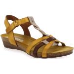 Sandales Xapatan jaunes en cuir en cuir Pointure 41 avec un talon entre 3 et 5cm pour femme 