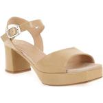 Sandales nu-pieds Unisa beiges Pointure 41 avec un talon entre 7 et 9cm pour femme 