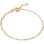 Bracelets de perles dorés en émail à perles look fashion pour femme 