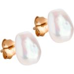 Boucles d'oreilles argentées en émail à perles en argent baroques & rococo pour femme 