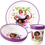 Encanto Service de table 3 pièces Bicolore Premium pour enfants, assiette, bol et gobelet, sans BPA