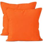 Housses de coussin orange en toile 60x60 cm 