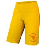 Shorts de cyclisme Endura jaune safran en polyamide Taille S pour femme 