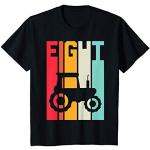 T-shirts à manches courtes noirs à motif tracteurs enfant look fashion 