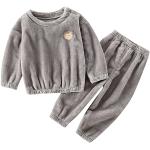 Pyjamas en polaire gris lavable en machine Taille 3 mois look fashion pour garçon de la boutique en ligne Amazon.fr 