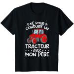 T-shirts noirs à motif tracteurs enfant Taille 2 ans look fashion 