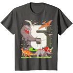 T-shirts à manches courtes gris à motif dinosaures enfant look fashion 