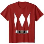 T-shirts rouges enfant Power Rangers Taille 2 ans classiques 